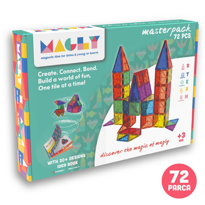 Magly Manyetik Yapı Blokları 72 Parça