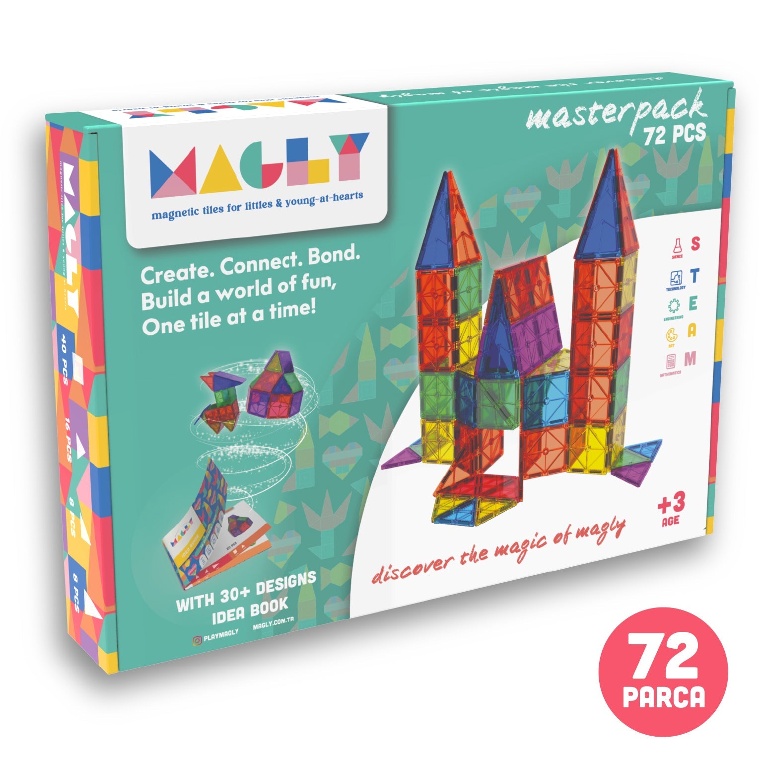 Magly Manyetik Yapı Blokları 72 Parça
